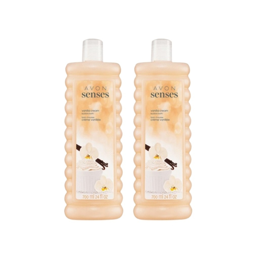 Avon Senses Vanilla Cream Bubble Bath - Avon Bubble Bath - 2 Pack